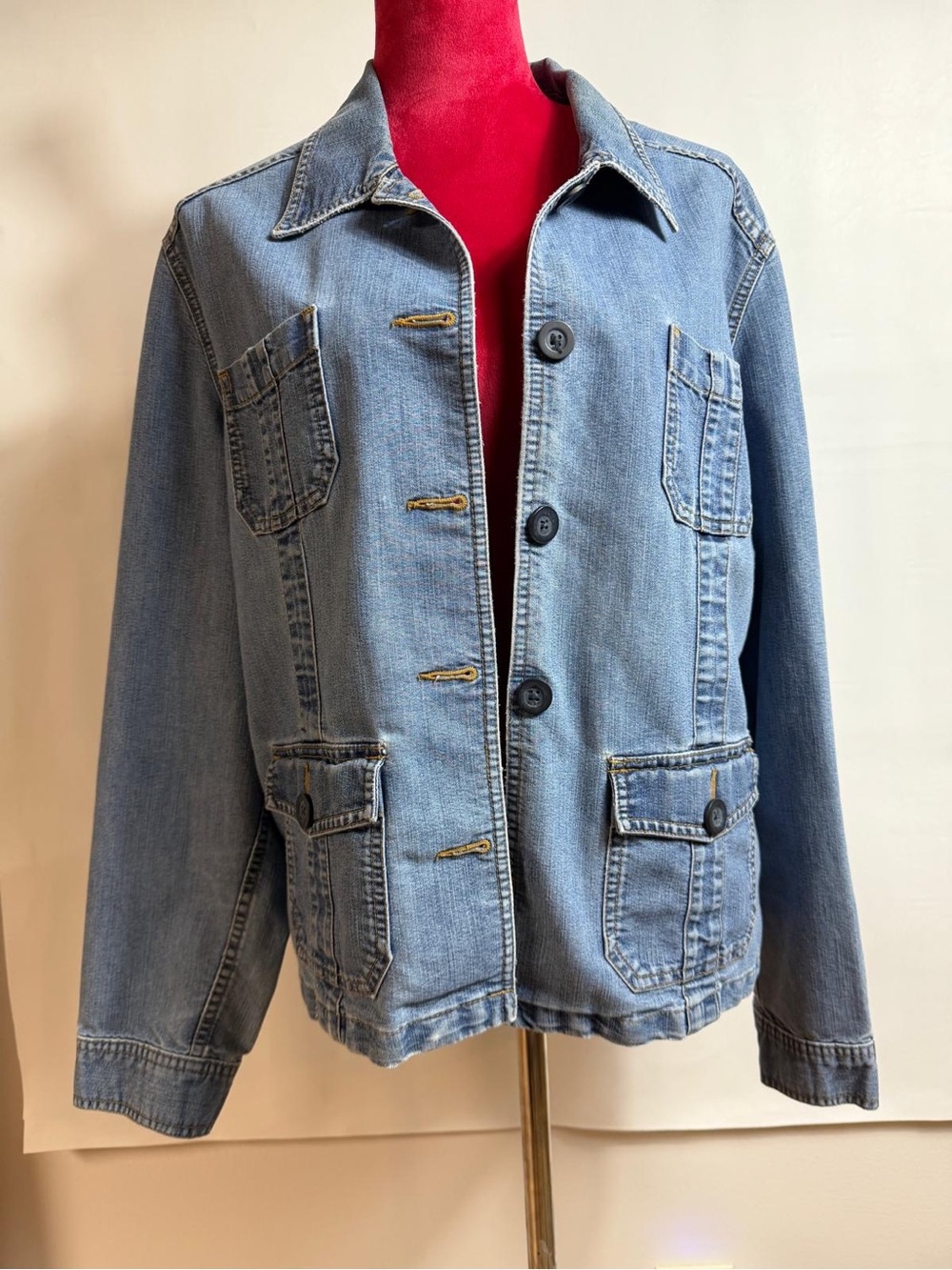 Women Light Blue Denim Jacket 2XL